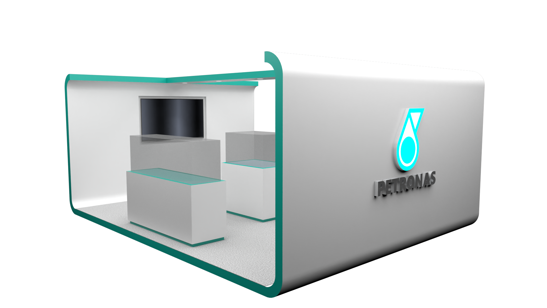 3D visual for PETRONAS office permanent display booth, Johor Bahru