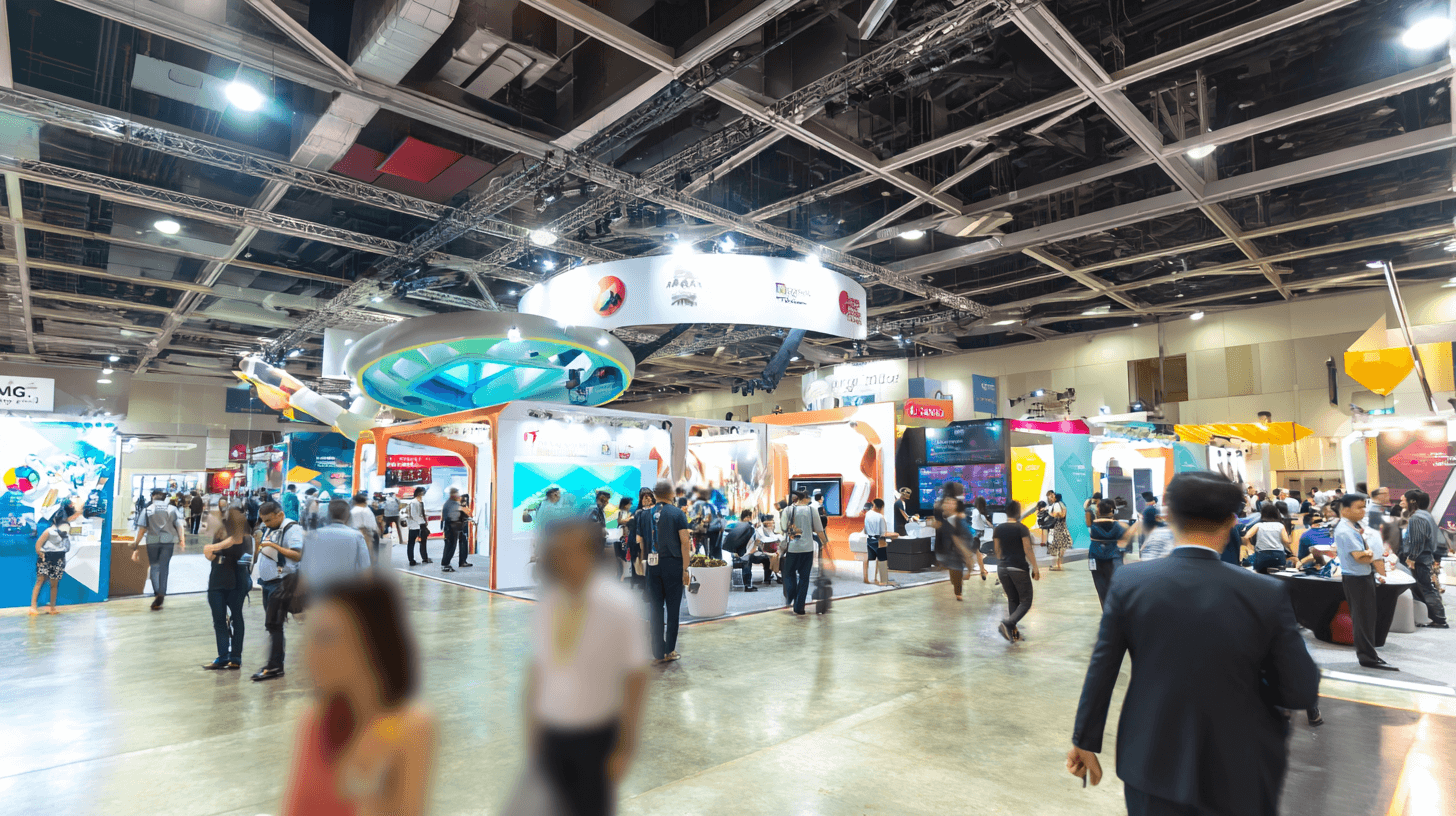 Exhibition hall booth example