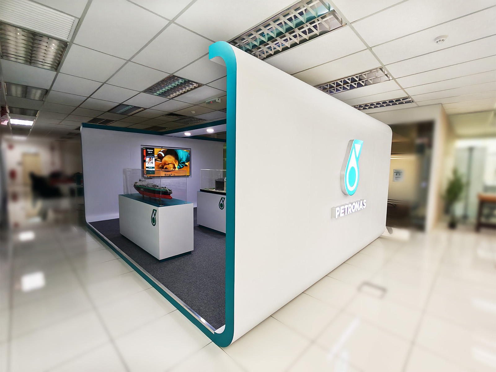 Permanent display booth setup in Malaysia by KEW·I PROJECTS